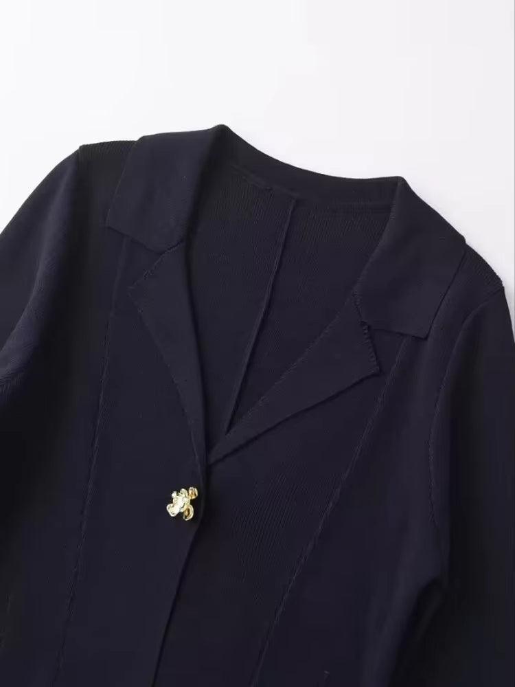 Leo -Metal Düğmeli Kazak