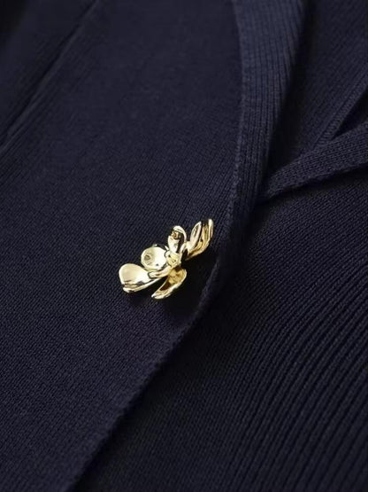 Leo -Metal Düğmeli Kazak