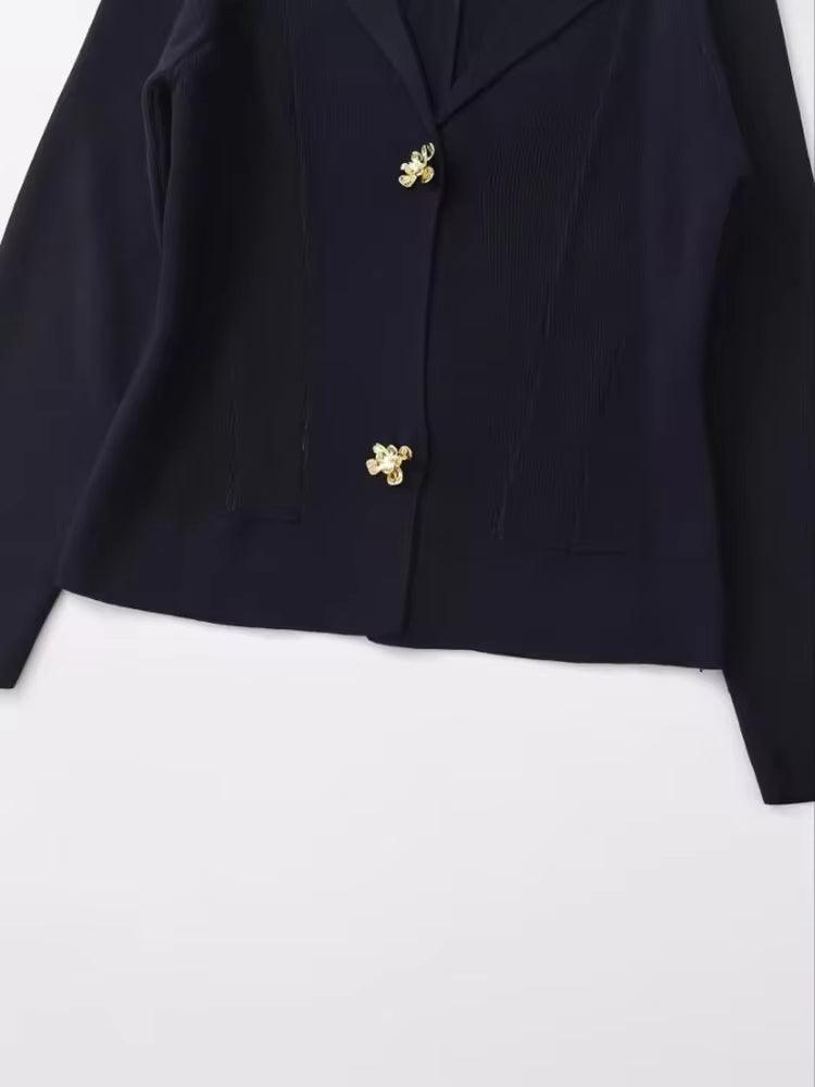 Leo -Metal Düğmeli Kazak