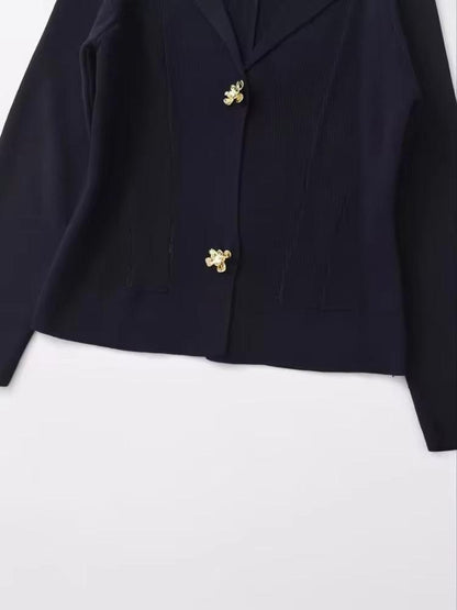 Leo -Metal Düğmeli Kazak