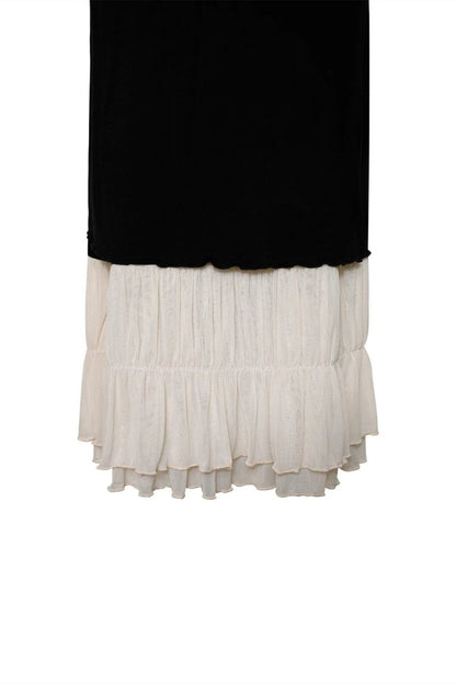 Irene V Yakalı Dantel Süslü Uzun Elbise