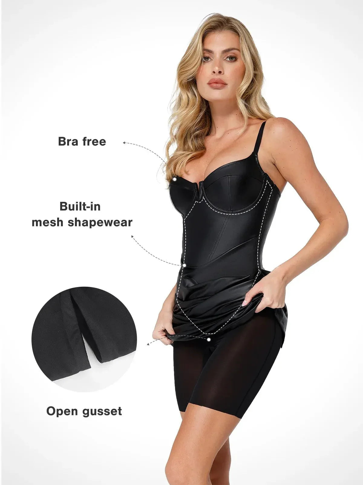 Şekillendirici Süet Deri Kum Saati Korse Midi Elbise