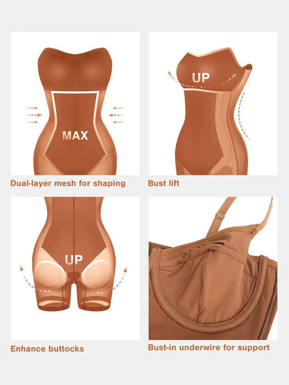 Şekillendirici Süet Deri Kum Saati Korse Midi Elbise