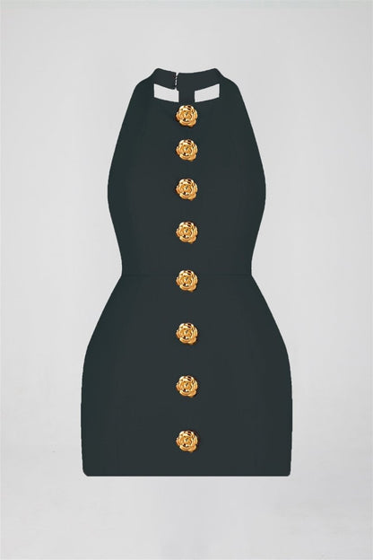 Rebecca Halter Sırtı Açık Mini Elbise