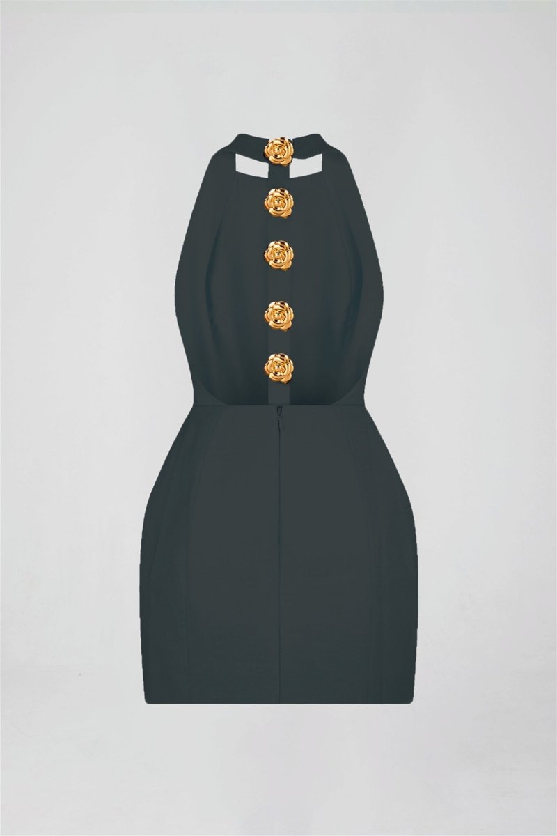 Rebecca Halter Sırtı Açık Mini Elbise