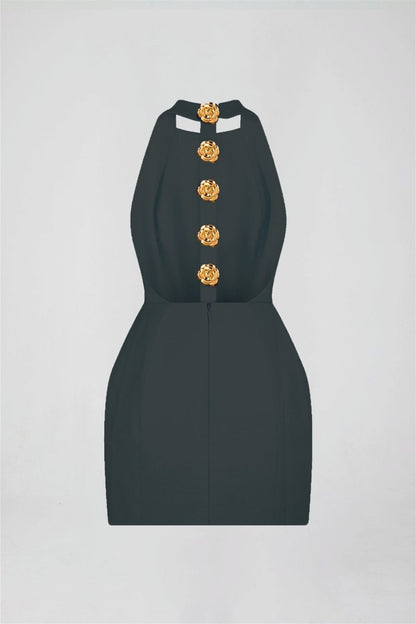 Rebecca Halter Sırtı Açık Mini Elbise