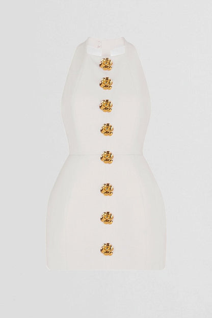 Rebecca Halter Sırtı Açık Mini Elbise